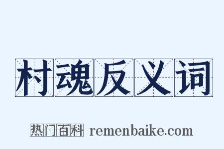 村魂反义词是什么意思的图片